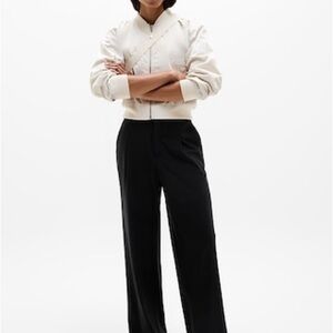 Athleta Black Wide-Leg Trousers